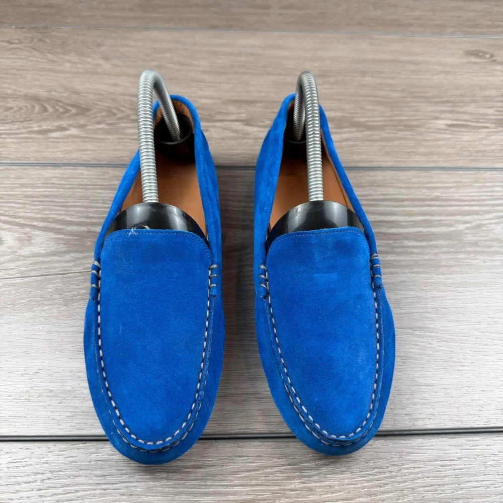 M.Gemi Womens Felize Suede Driving Loafers Moccasins Blue 39.5 US 8.5